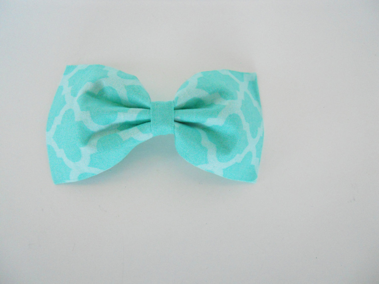 Teal Quatrefoil Bow Tie/Flower - Charlotte's Pet