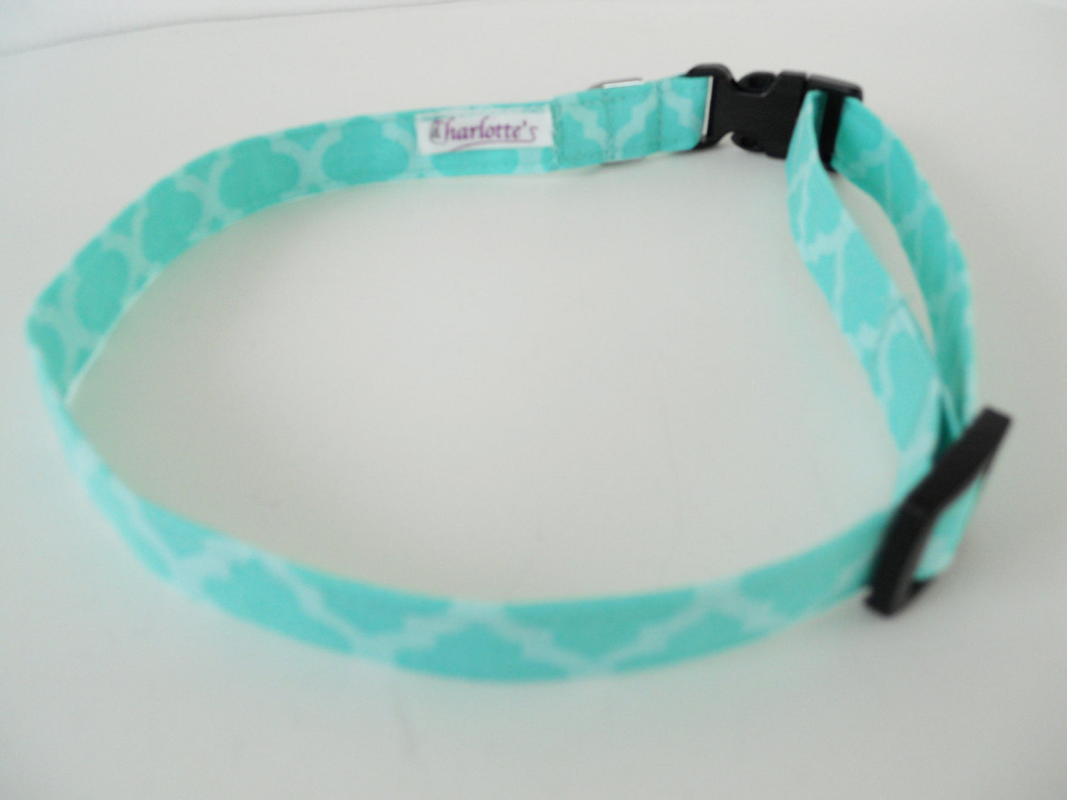 Teal Quatrefoil Collar - Charlotte's Pet