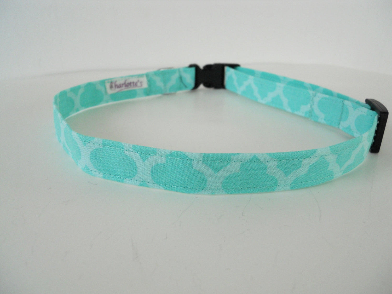 Teal Quatrefoil Collar - Charlotte's Pet