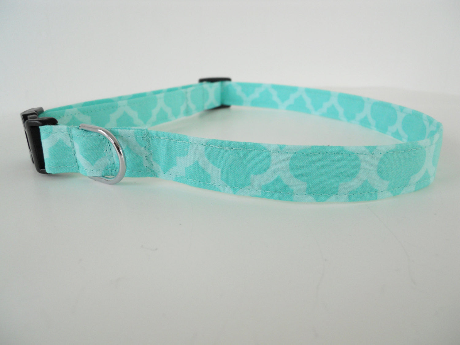 Teal Quatrefoil Collar - Charlotte's Pet
