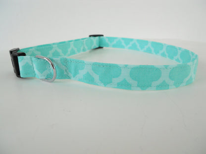 Teal Quatrefoil Collar - Charlotte's Pet