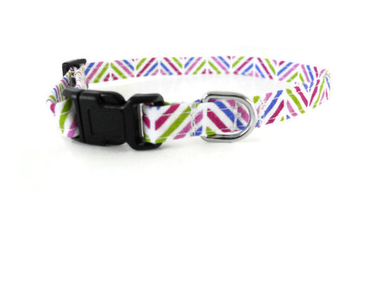 Purple Multicolor Herringbone Collar - Charlotte's Pet