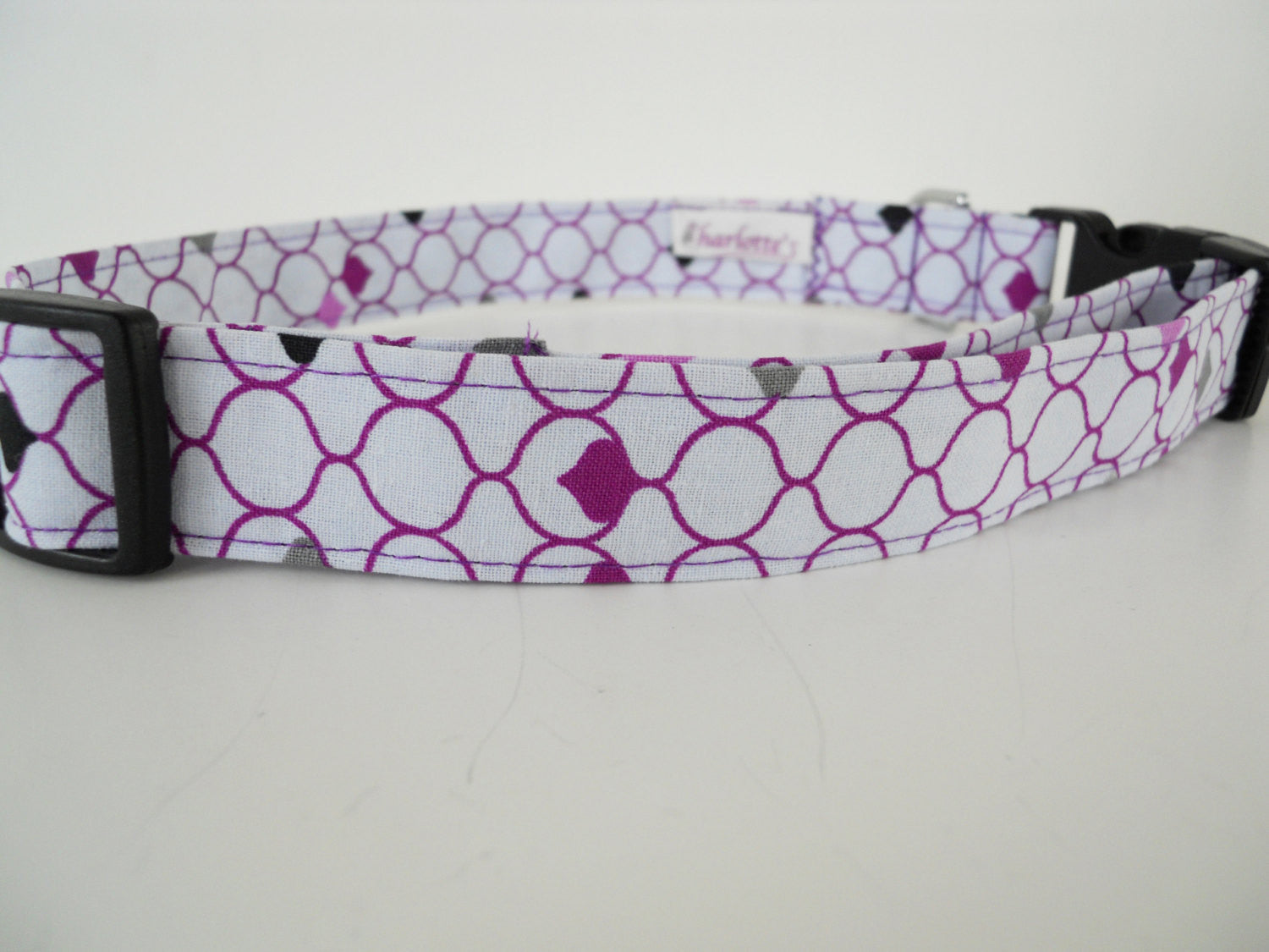 White and Purple Collar - Charlotte's Pet