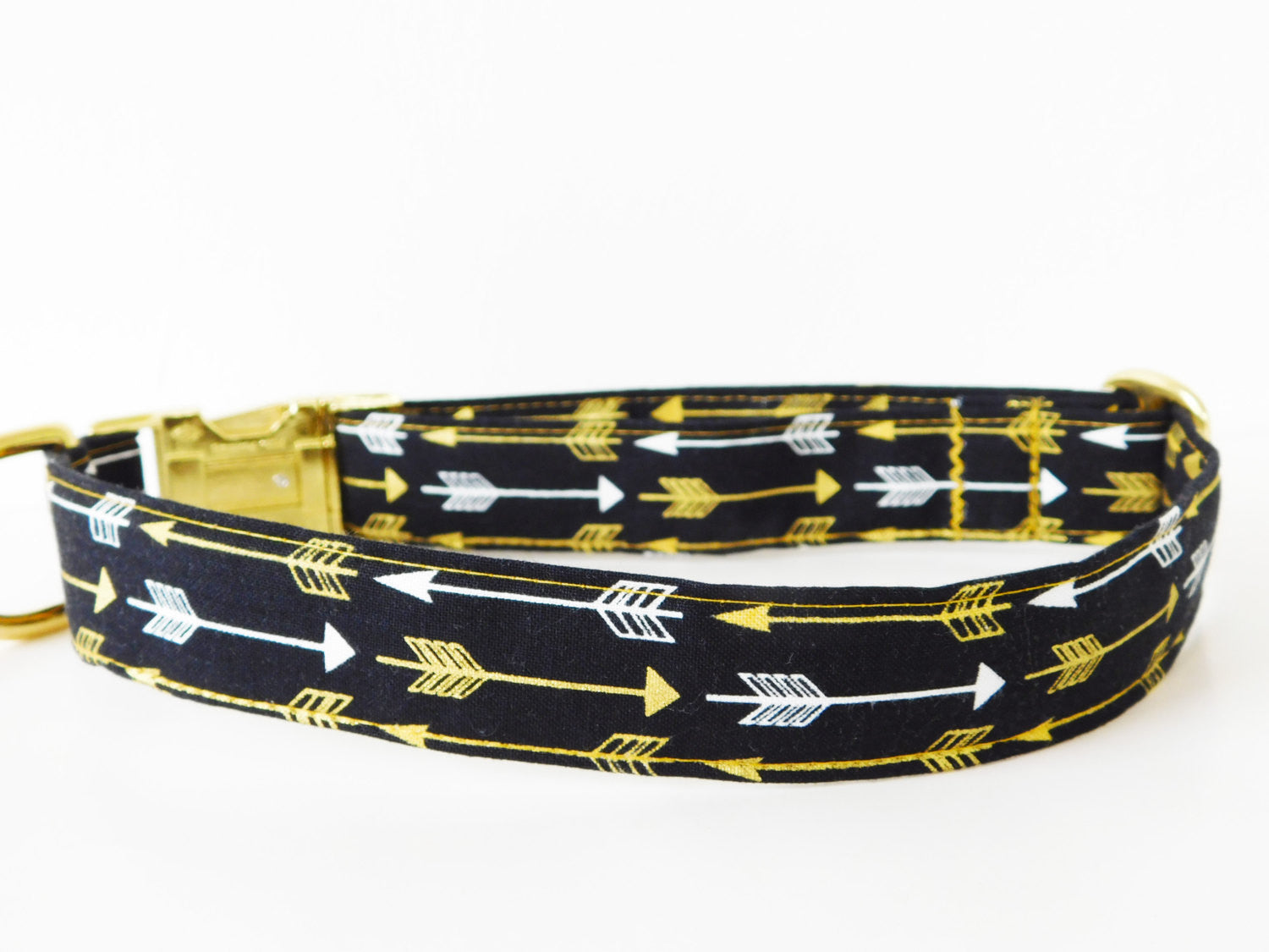 Black and Gold Arrow Collar - Charlotte's Pet