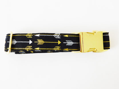 Black and Gold Arrow Collar - Charlotte's Pet