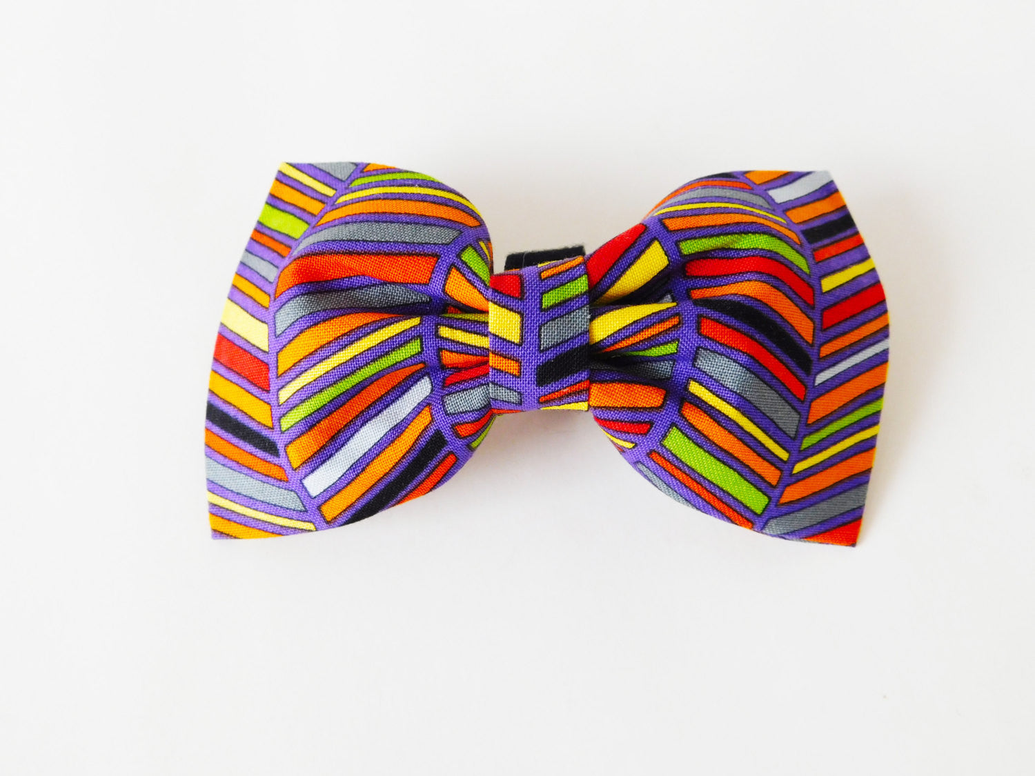 Purple Striped Bow Tie/Flower - Charlotte's Pet