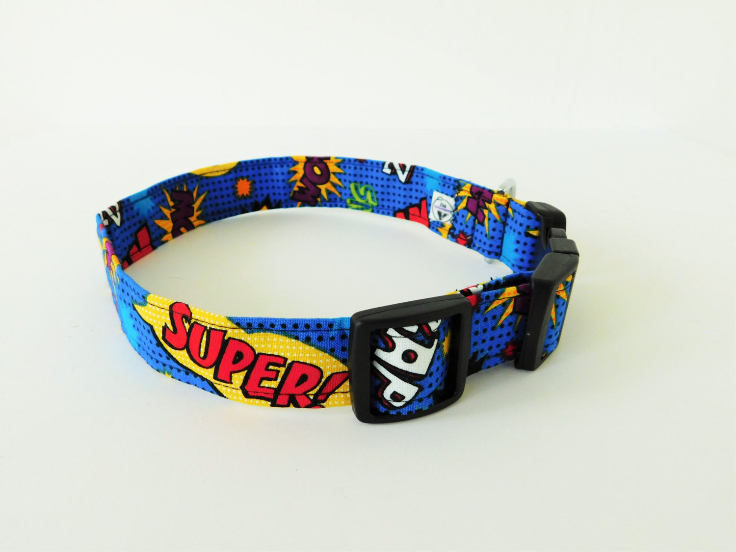 Blue Comic Superhero Collar - Charlotte's Pet