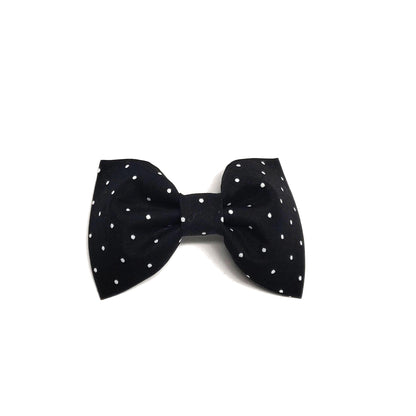 Mini Dots on Black Dog & Cat Bow Tie/ Collar Flower