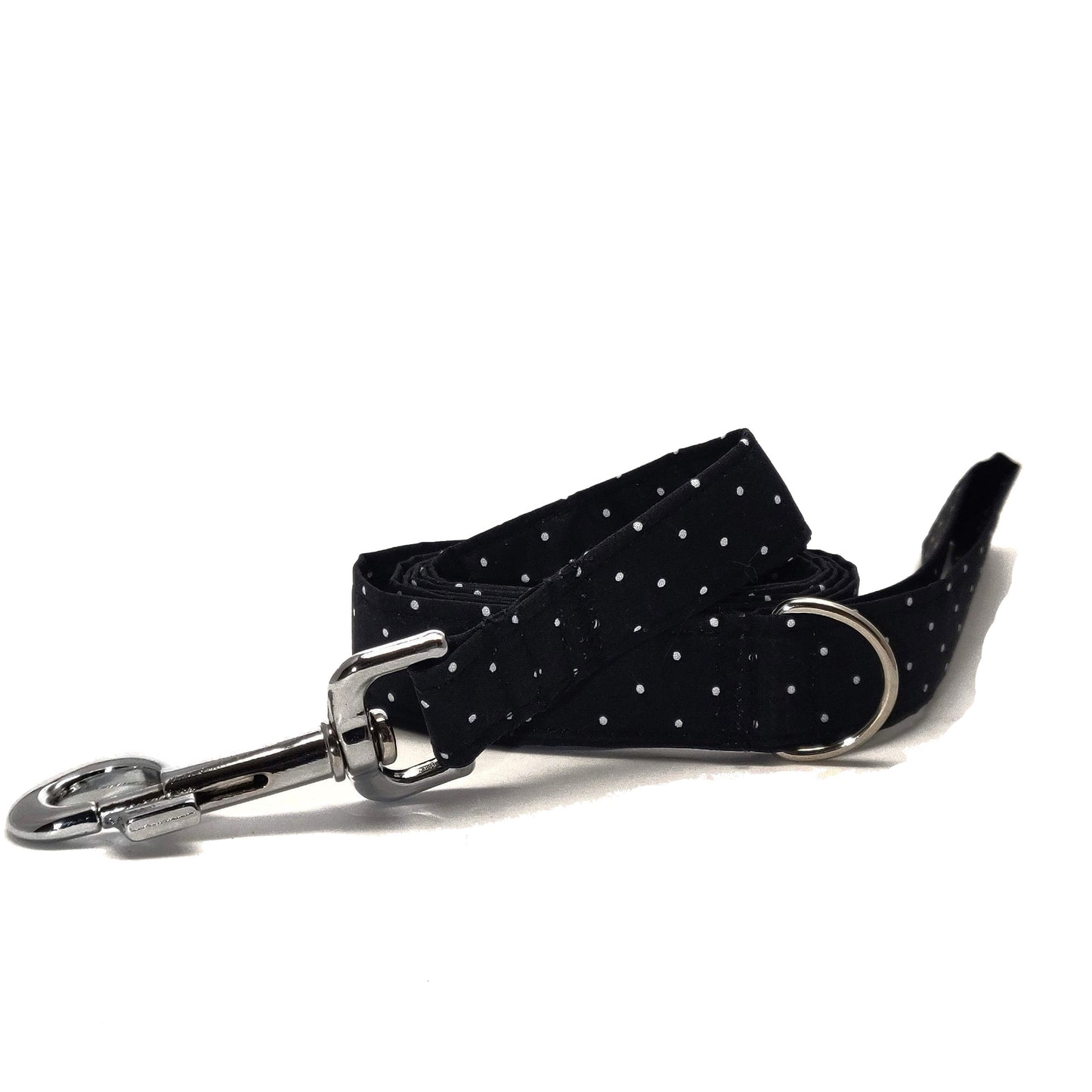 MIni Dots on Black Dog Leash
