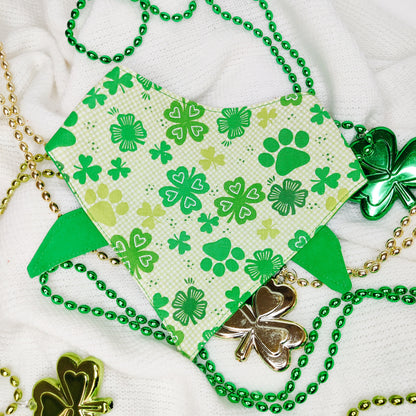 Clovers and Paw Prints Dog Bandana & Cat Bandana