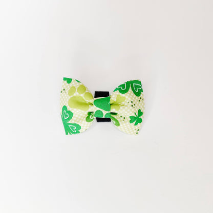 Clovers and Paw Prints Dog & Cat Bow Tie/Collar Flower