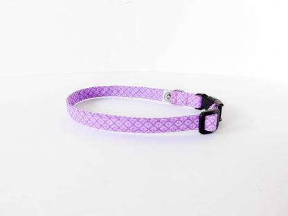 Purple Diamond Print Collar - Charlotte's Pet