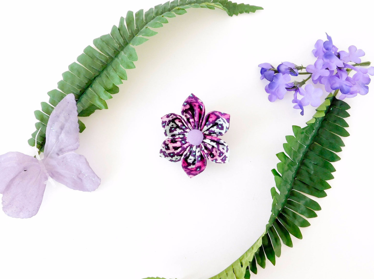 Purple Multicolor Flower/Bow Tie - Charlotte's Pet