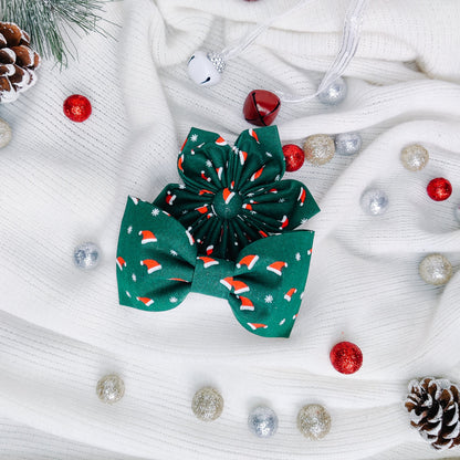 Santa Hats Dog & Cat Bow Tie/Collar Flower