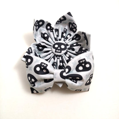 Skully Collar Flower/Bow Tie