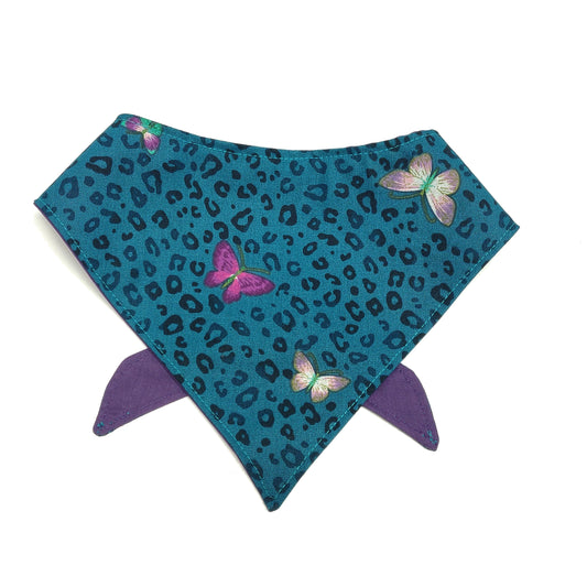 Teal Leopard Dog Bandana & Cat Bandana