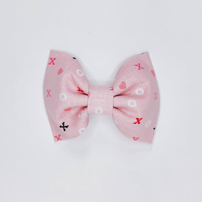 XOXO Pink Valentine Dog & Cat Bow Tie/Collar Flower