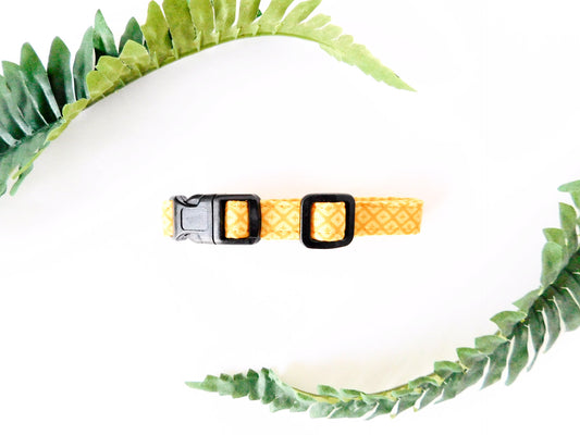 Yellow Diamond Print Collar - Charlotte's Pet